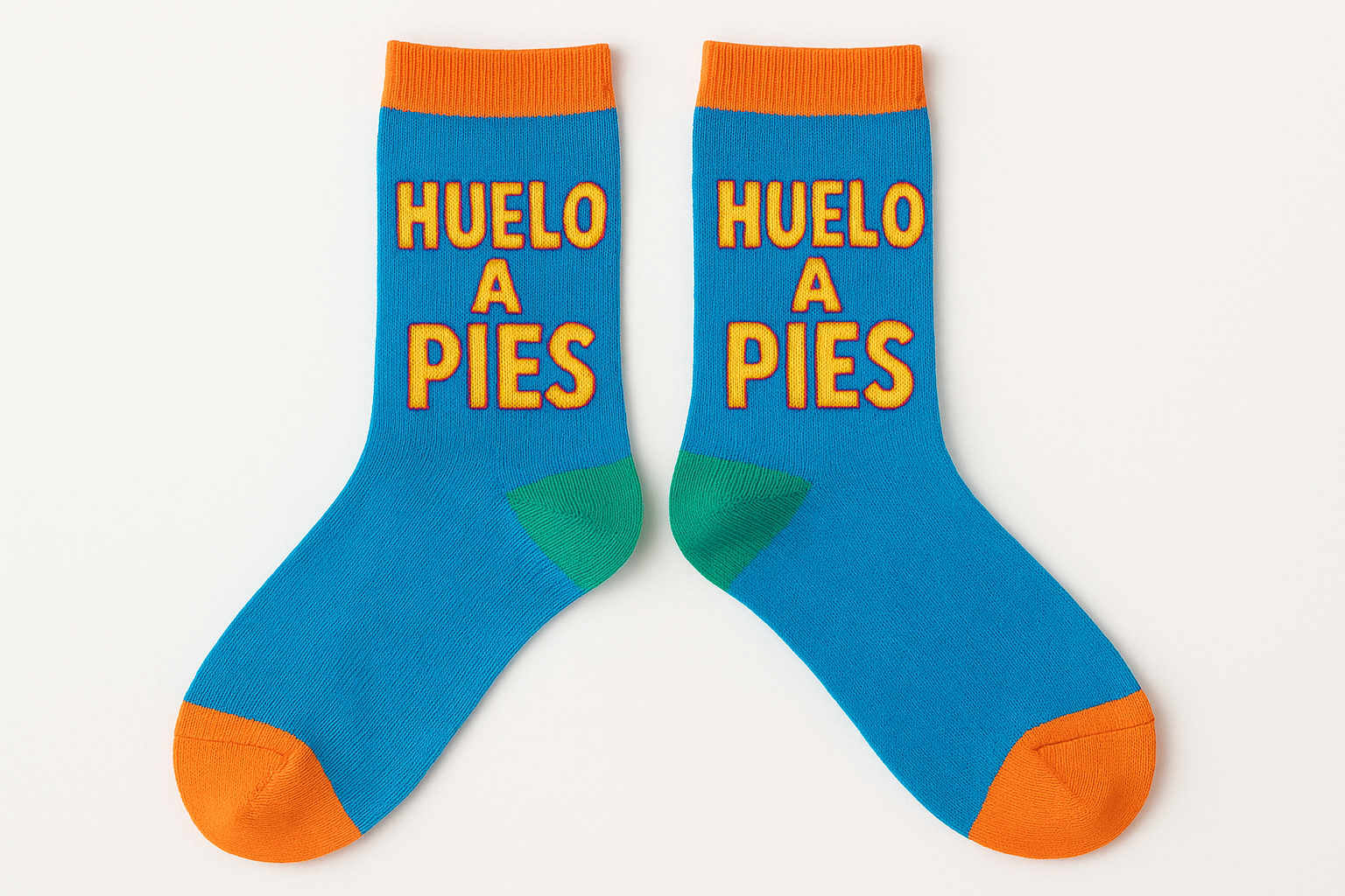 Calcetines con texto: Huelo a pies